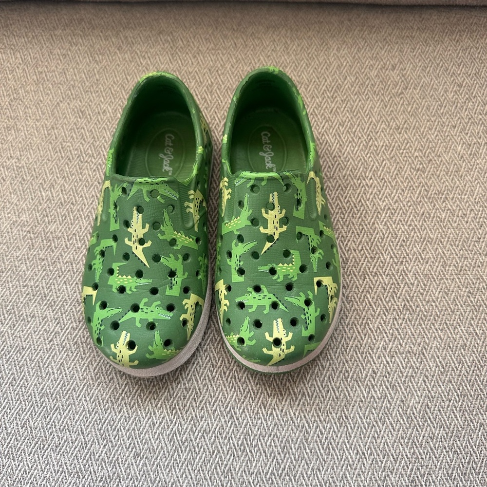 Cat & Jack Green Dinosaur Print Kids Sneakers